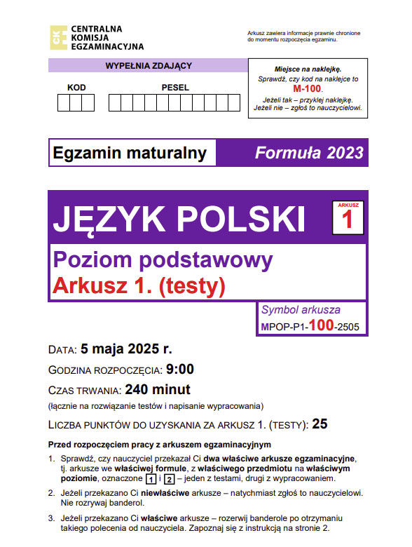 arkusze maturalne